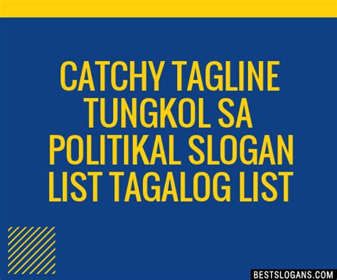 political slogan tagalog|100+ Catchy Political Tagalog Slogans 2024 + Generator .